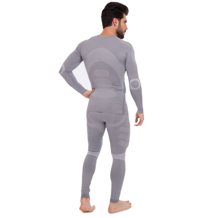Комплект термобелья для активного спорта мужской Zelart CO-2191-2193 L-XL серый