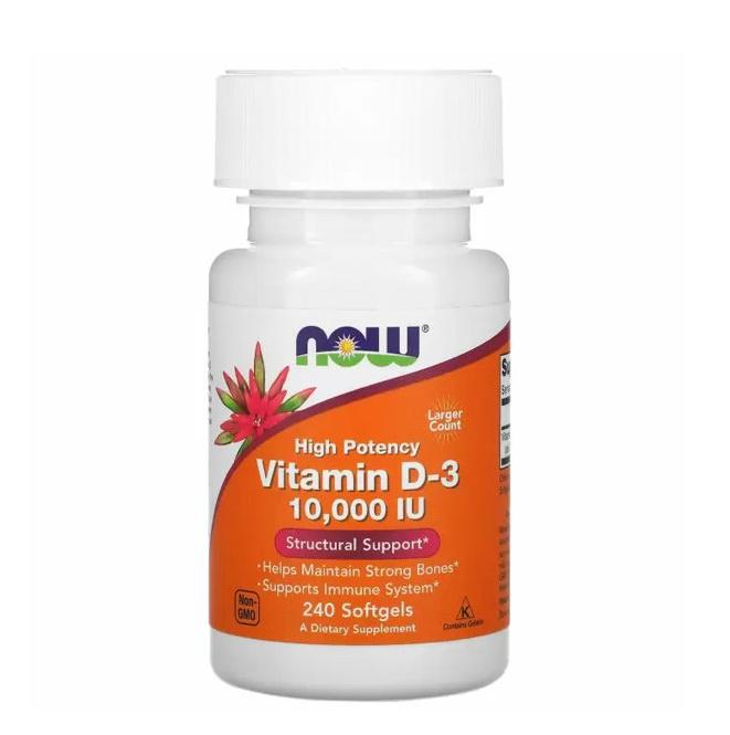 NOW Vitamin D3 10000 IU - 240 софт гель